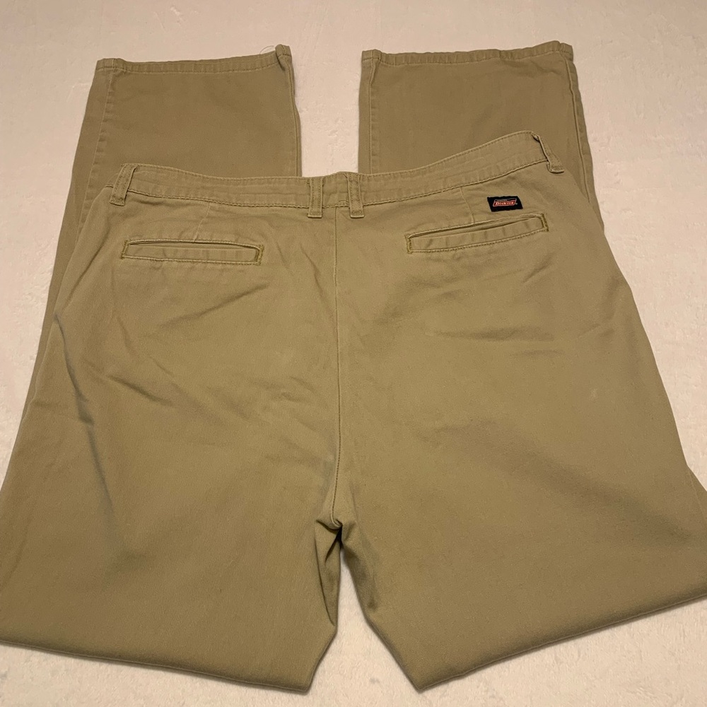 Dickies Women's Slim Fit Boot Cut Pants Size 10 Regular , Tan Comfort Stretch - Picture 5 of 9
